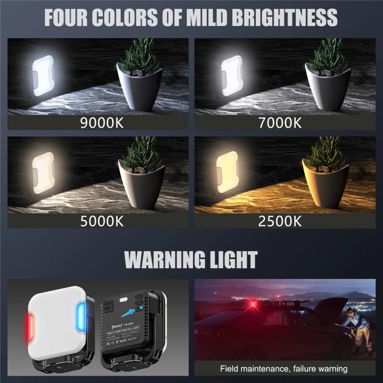 JMARY FM-328R Adjustable Color Temperature Outdoor Camping LED Light Portable Video Fill Light