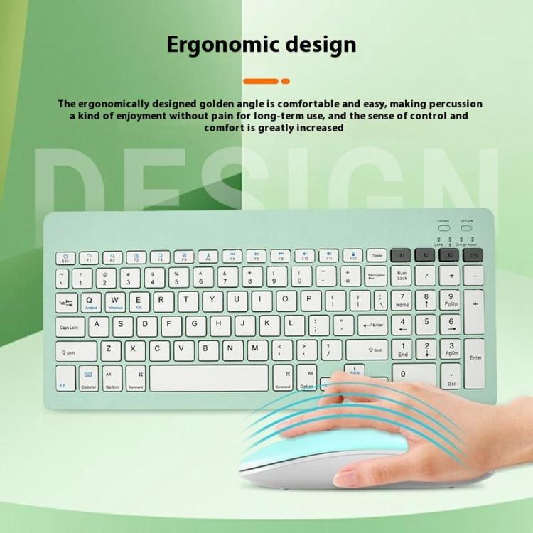 2858+030 Rechargeable Wireless Bluetooth Keyboard Silent Mouse Set with 800/1200/1600 DPI