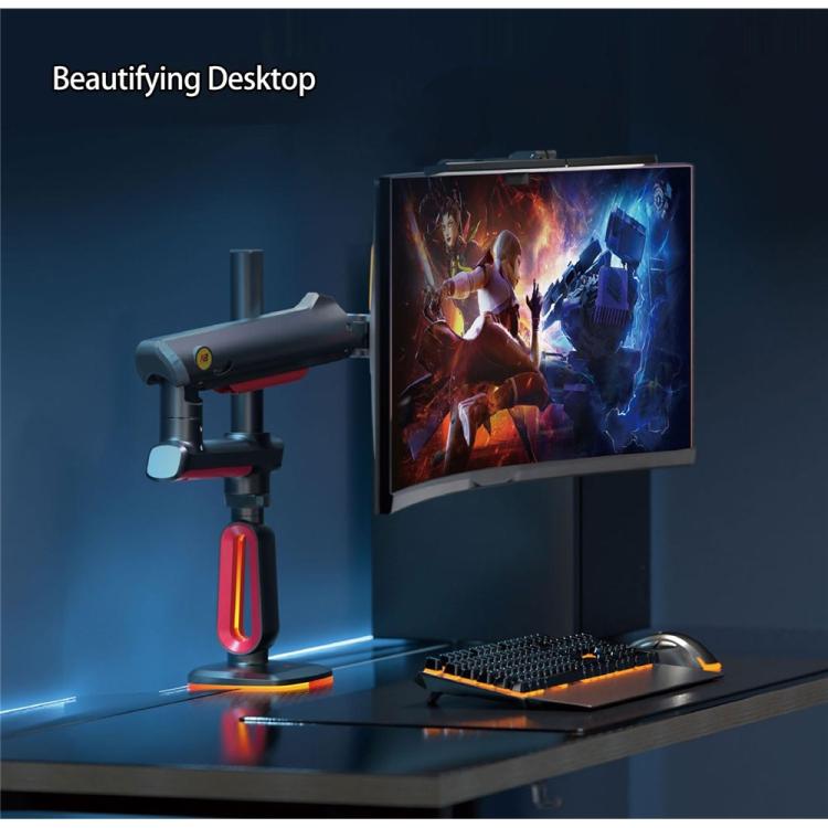 NORTH BAYOU L70 RGB Lighting Gaming Monitor Adjustable Arm Stand Curved Monitors Bracket