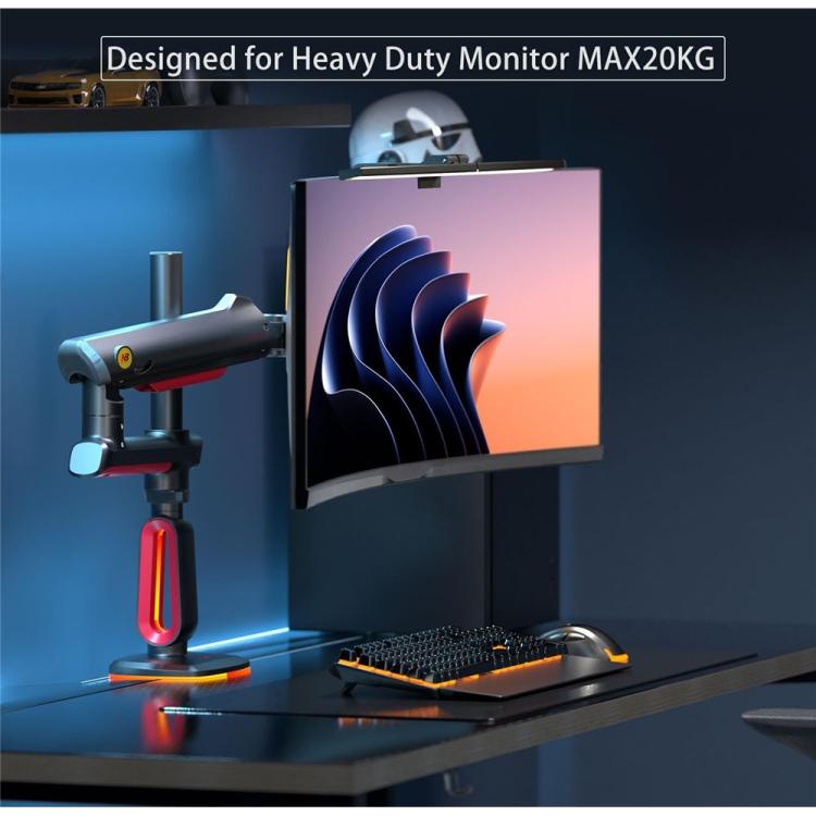 NORTH BAYOU L70 RGB Lighting Gaming Monitor Adjustable Arm Stand Curved Monitors Bracket