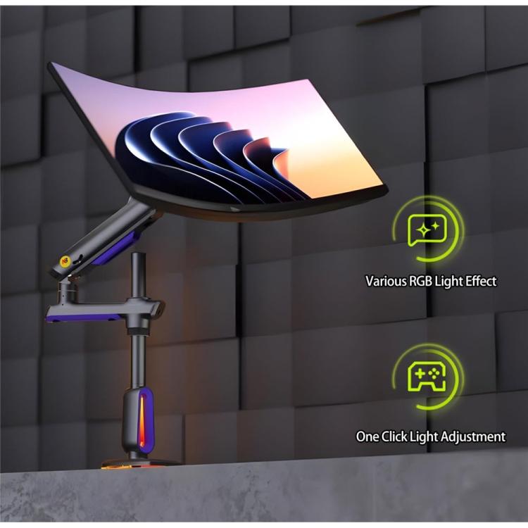 NORTH BAYOU G80 32-60 inch Curved Display Gaming Monitor Desk Stand Monitor Support Arm