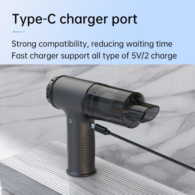 V16S With 200ml Dust Box Rechargeable Dust Blower Portable Handheld Car Vacuum Cleaner