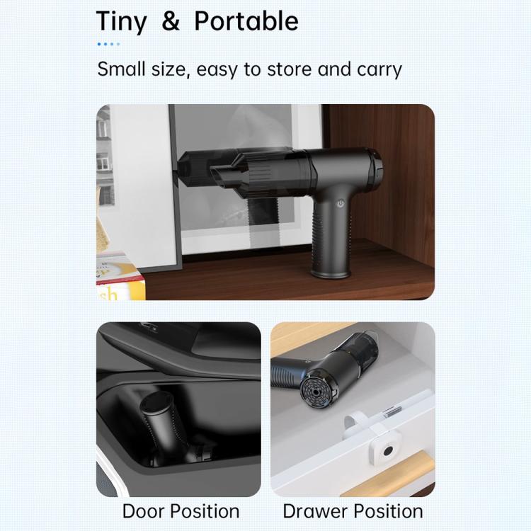 V16D 7 Nozzles 2 in 1 Car Vacuum Cleaner Powerful Suction Rechargeable Handheld Dust Blower