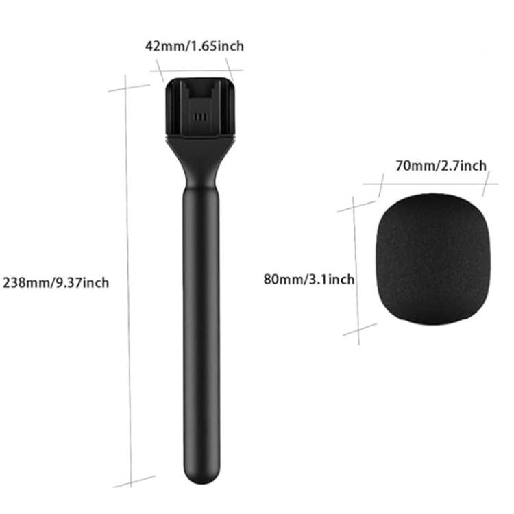 XWJ70 Portable Wireless Microphone Boom Professional Interview Recording Microphone Handheld Stick