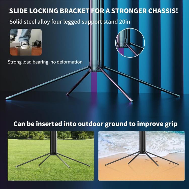 Q530TK Portable Metal Phone Stand Selfie Stick Expandable Auto Face Tracking Tripod with Dual Fill Light