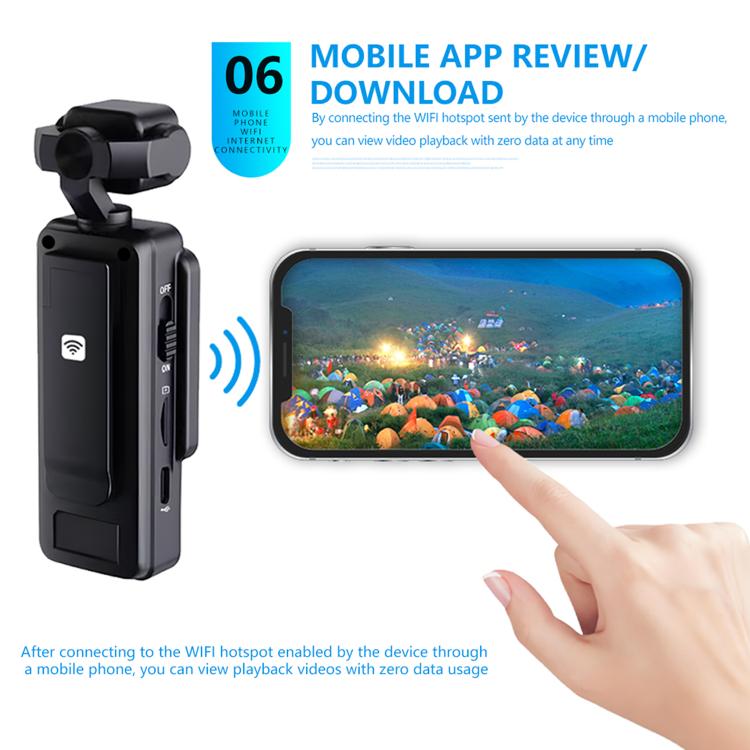 1080P Ultra-HD Clip Pocket Vlog Camera WiFi Portable Video Recorder Camera
