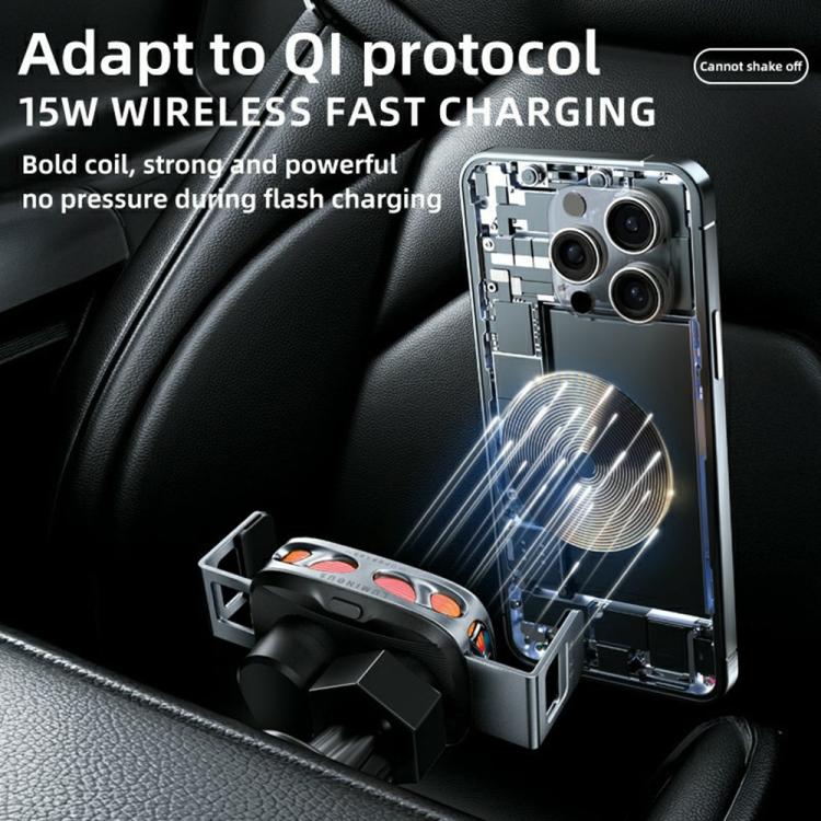 SD23 With Ambient Light Car Navigation Air Vent Phone Holder 15W Wireless Charger