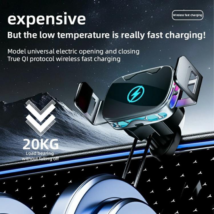 SD23 With Ambient Light Car Navigation Air Vent Phone Holder 15W Wireless Charger