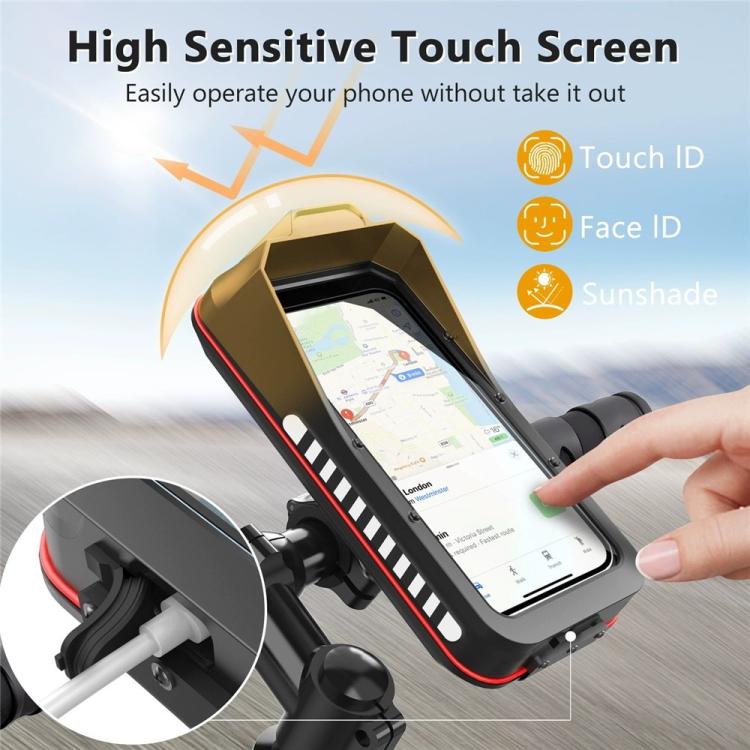 HL-176A Motorcycle Bicycle Handlebar Quick Release Shockproof Phone Holder