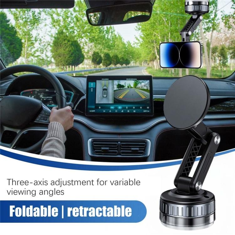 X51 Foldable Magnetic Cellphone Holder Car Dashboard Suction Cup Navigation Phone Holder