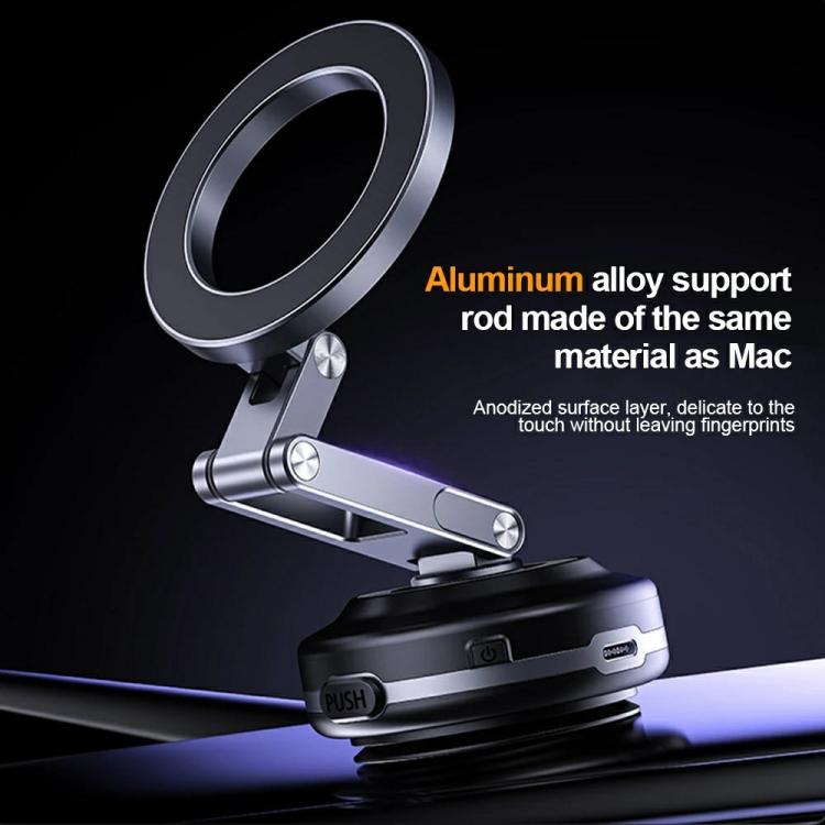 X63 Foldable Arm Car Phone Navigation Mount Vacuum Suction Cup Aluminum Alloy Holder