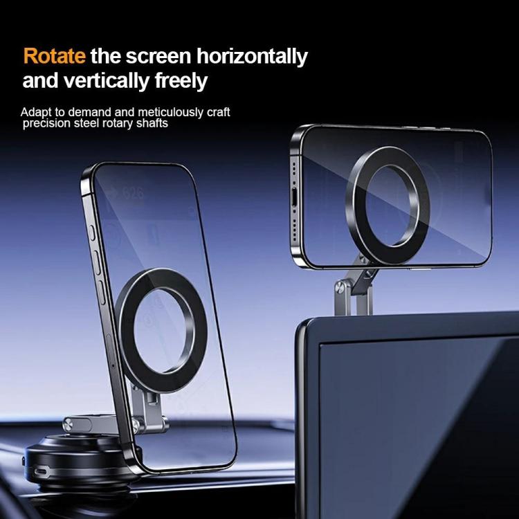 X63 Foldable Arm Car Phone Navigation Mount Vacuum Suction Cup Aluminum Alloy Holder