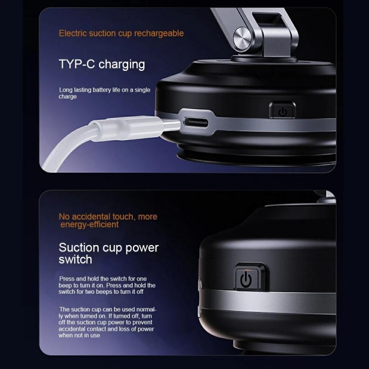 X63 Foldable Arm Car Phone Navigation Mount Vacuum Suction Cup Aluminum Alloy Holder