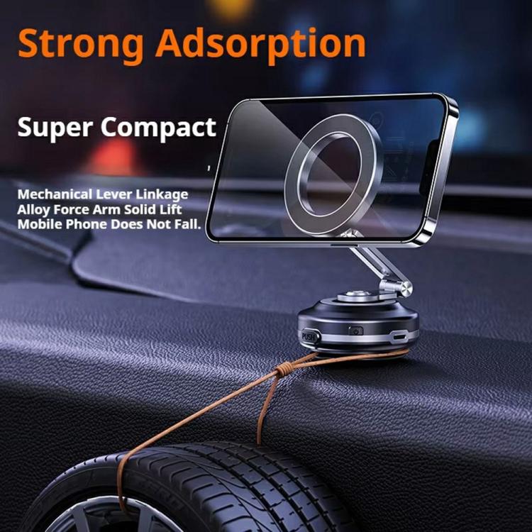 X64 Car Phone Mount Foldable Magnetic Electric Vacuum Suction Smartphones Bracket