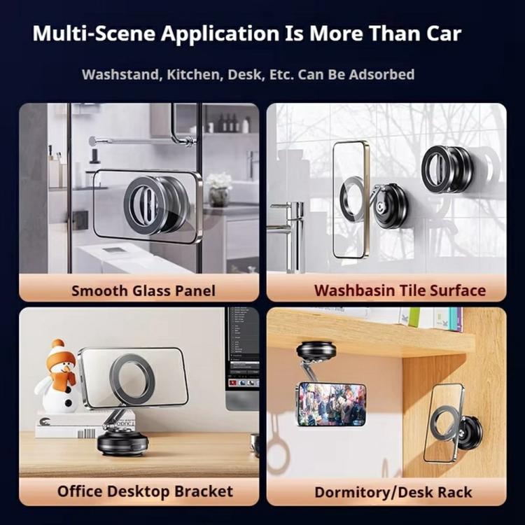 X64 Car Phone Mount Foldable Magnetic Electric Vacuum Suction Smartphones Bracket