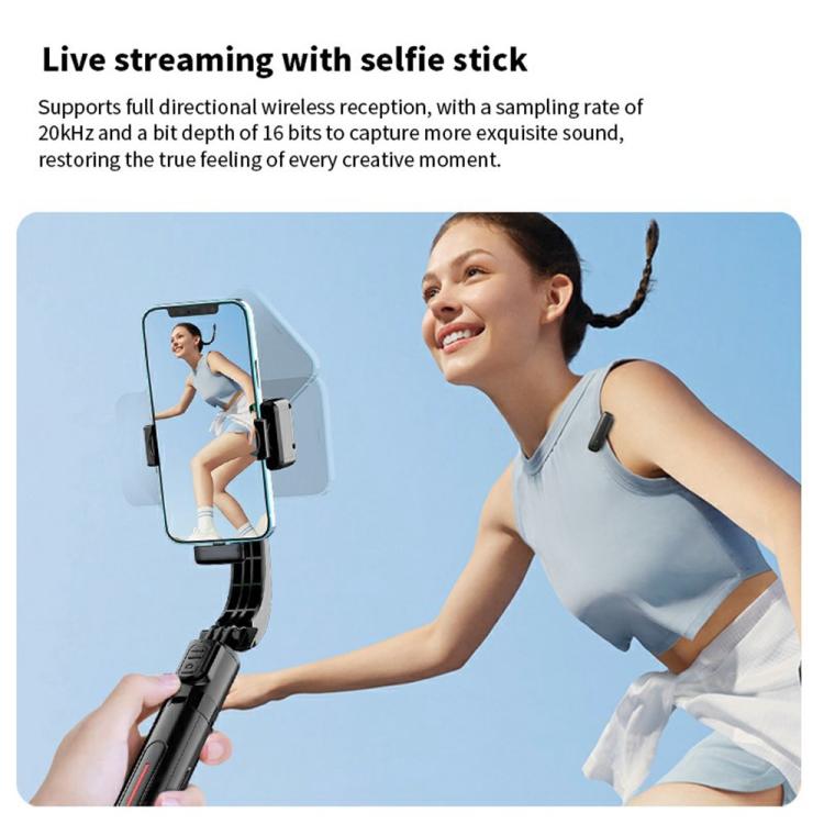 M6 2 Microphone + 1 Receiver Wireless Microphone AI Noise Reduction Live Streaming Mic