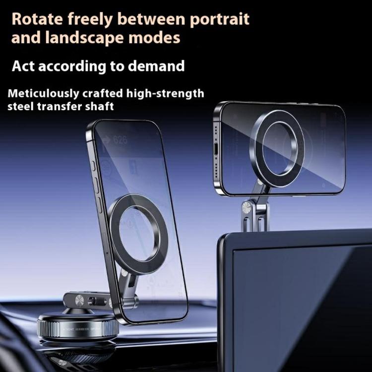 X53 Vacuum Suction Cup 360 Rotation Foldable Cellphone Bracket Magnetic Car Dashboard Phone Holder