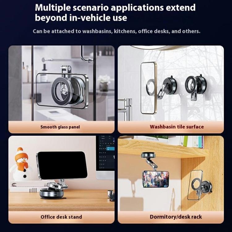 X53 Vacuum Suction Cup 360 Rotation Foldable Cellphone Bracket Magnetic Car Dashboard Phone Holder