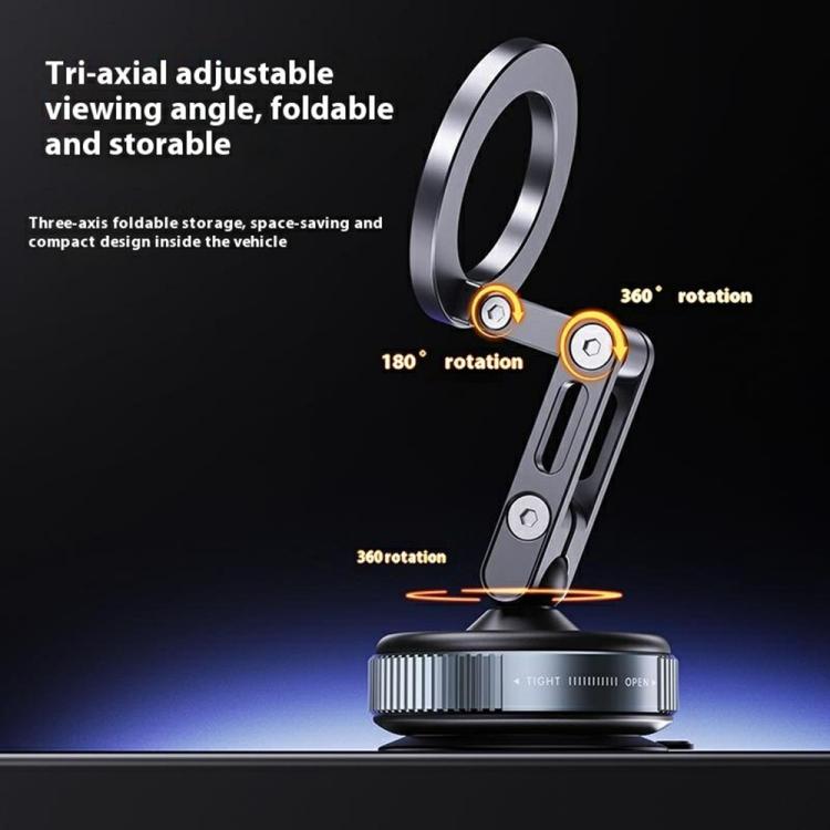 X53 Vacuum Suction Cup 360 Rotation Foldable Cellphone Bracket Magnetic Car Dashboard Phone Holder