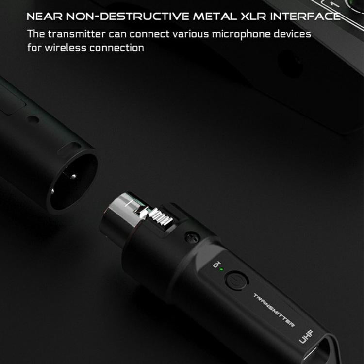 K1 For Handheld Dynamic Mic Wired to Wireless Microphone Converter, 1 Transmitter + 1 Receiver