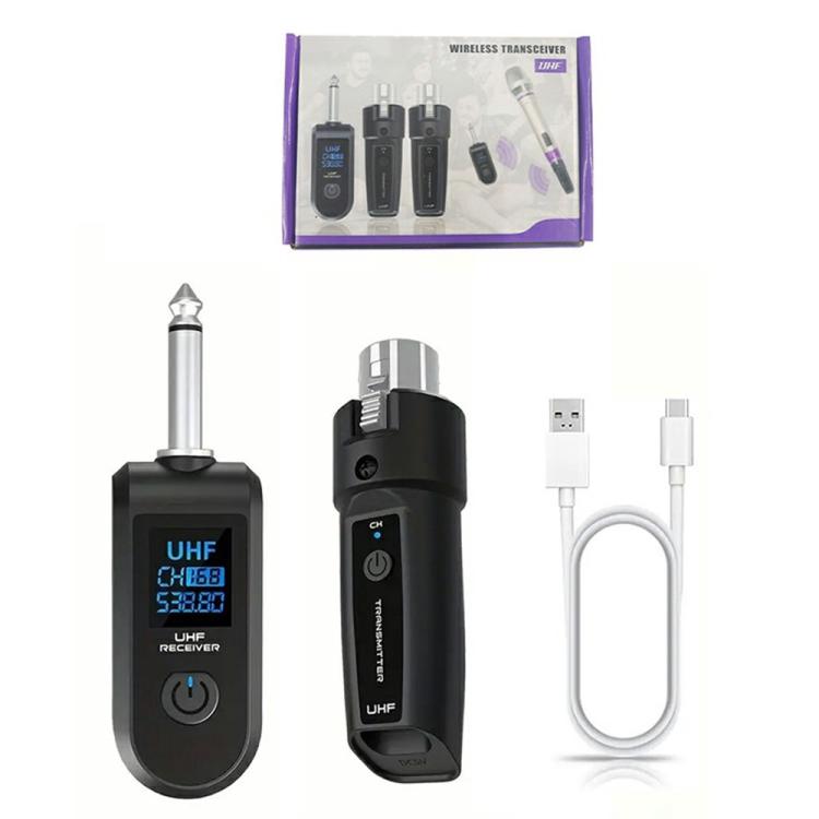 K1 For Handheld Dynamic Mic Wired to Wireless Microphone Converter, 1 Transmitter + 1 Receiver