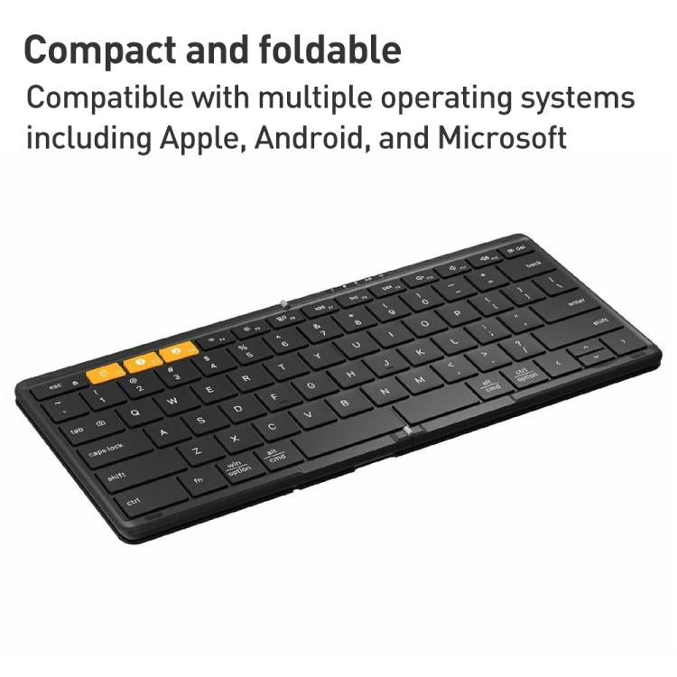 For Windows / Android / iOS DF010 Foldable Bluetooth 79 Keys Ultra Slim Keyboard