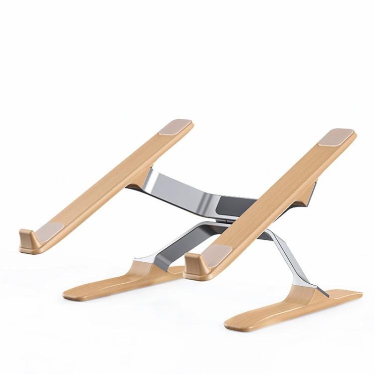 P70W Adjustable Height Solid Wood + Aluminum Alloy Cooling Stand for 14-16 inch Laptops