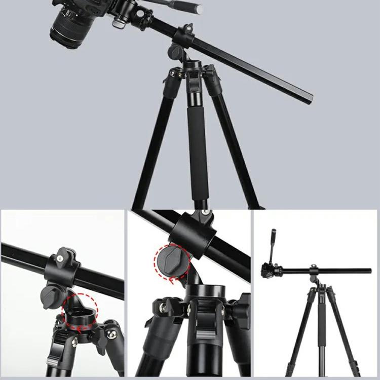 JMARY KS355+HG60 360 Degree Panoramic Ball Head DSLR Camera 2-in-1 Monopod Tripod