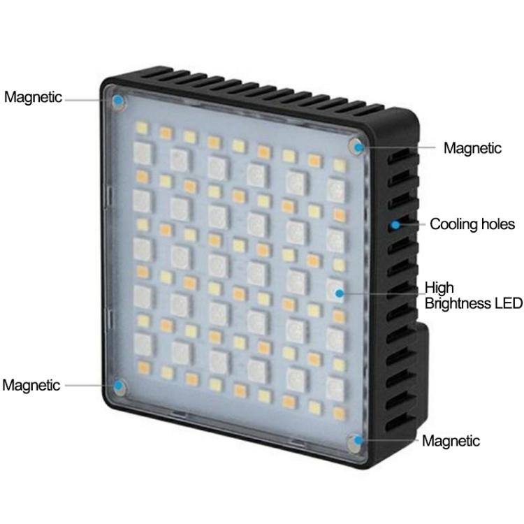 VLOGLITE K10RGB Ultra Thin Pocket Size RGB LED Camera Light Photography Videography Selfie Light