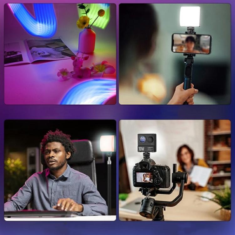 VLOGLITE K10RGB Ultra Thin Pocket Size RGB LED Camera Light Photography Videography Selfie Light