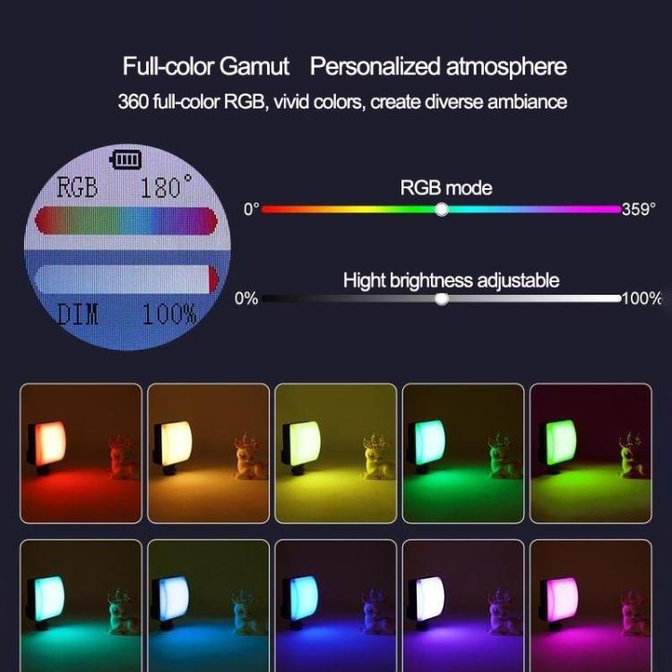 VLOGLITE K10RGB Ultra Thin Pocket Size RGB LED Camera Light Photography Videography Selfie Light