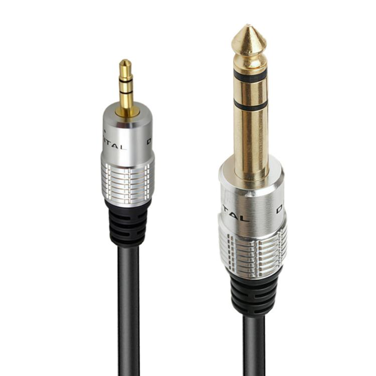 JUNSUNMAY 6.35mm Male to 3.5mm TRS Male Stereo Audio Cable Guitar Cord