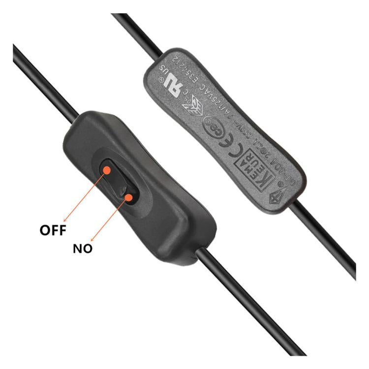 JUNSUNMAY USB 2.0 Male to 2 Dual USB Female Jack Y Splitter Hub Power Cord Extension Adapter with On/Off Switch