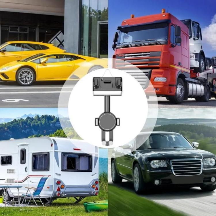 H256 360 Degree Rotation Cellphone Navigation Bracket Car Rearview Mirror Phone Holder