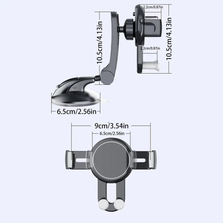 X253 Dashboard Suction Cup Holder Multifunctional 360 Degree Rotating Car Phone Mount