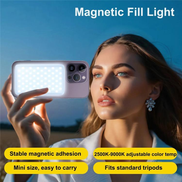 JMARY FM-168R Dual Color Temperature 160 LED Beads Portable Magnetic Phone Fill Light