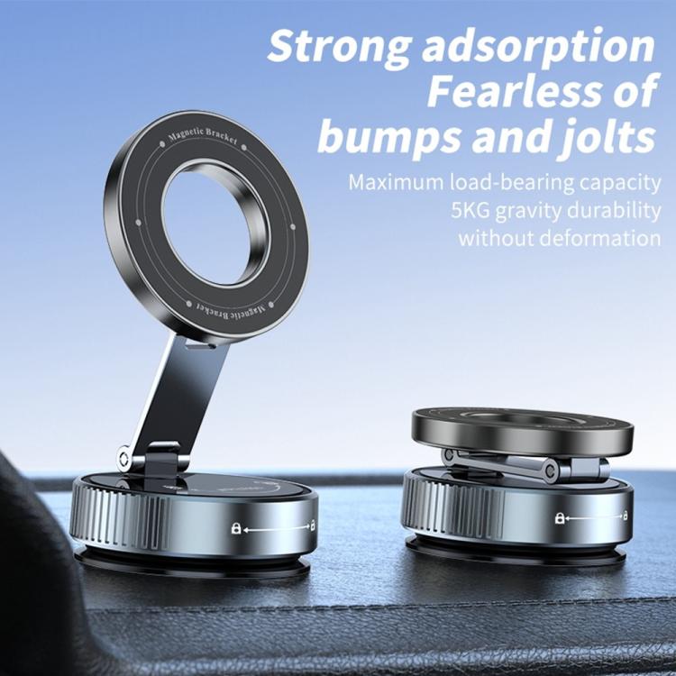 K1 360 Degree Rotation Foldable Navigation Stand Magnetic Car Phone Holder Suction Cup Base