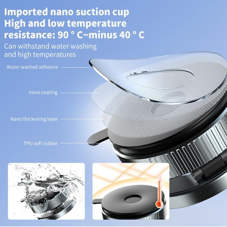 K1 360 Degree Rotation Foldable Navigation Stand Magnetic Car Phone Holder Suction Cup Base