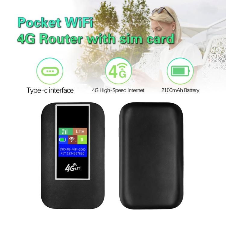 MF860 For Travel Wireless Pocket Hotspot Color Screen Portable 4G LTE WiFi Router