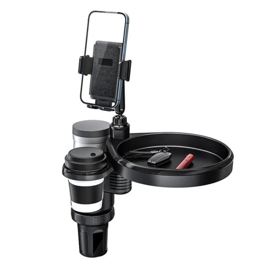 CP242 Universal 4 in 1 Car Phone Holder Cup Holder Tray Stand Car Cup Holder Expansion Tray