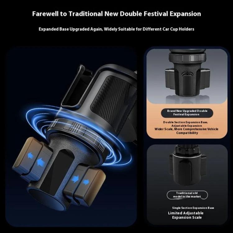 CP242 Universal 4 in 1 Car Phone Holder Cup Holder Tray Stand Car Cup Holder Expansion Tray