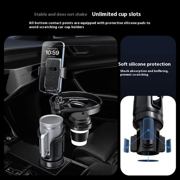 CP242 Universal 4 in 1 Car Phone Holder Cup Holder Tray Stand Car Cup Holder Expansion Tray