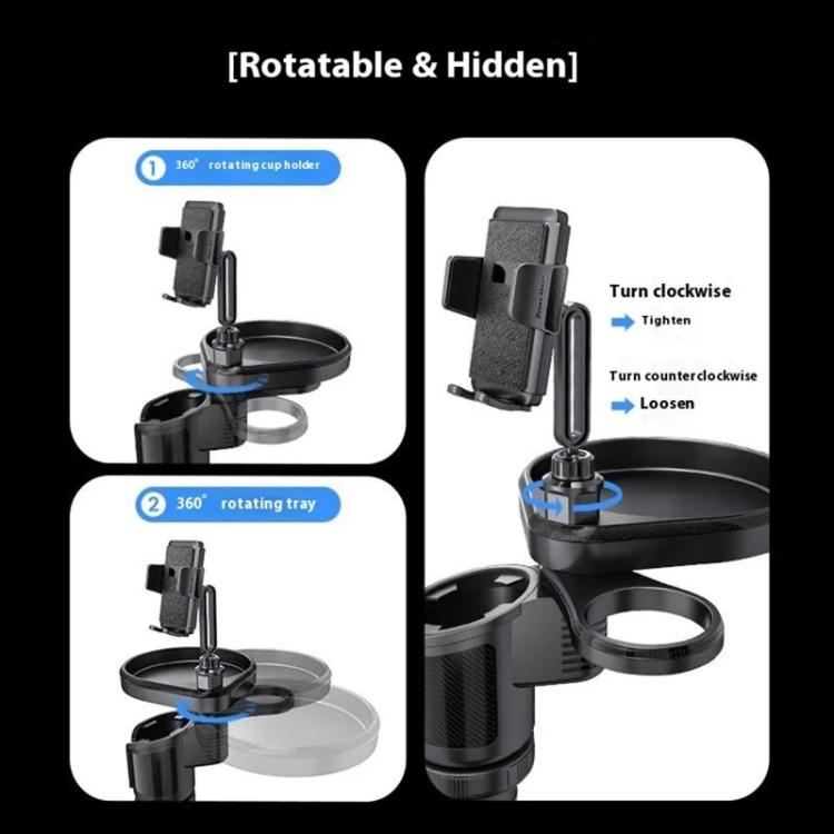 CP242 Universal 4 in 1 Car Phone Holder Cup Holder Tray Stand Car Cup Holder Expansion Tray