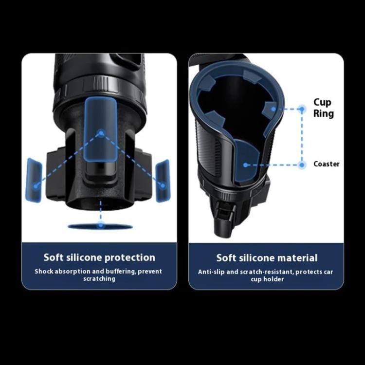 CP242F 15W Fast Charging Wireless Charger Car Cup Holder Magnetic Phone Navigation Stand