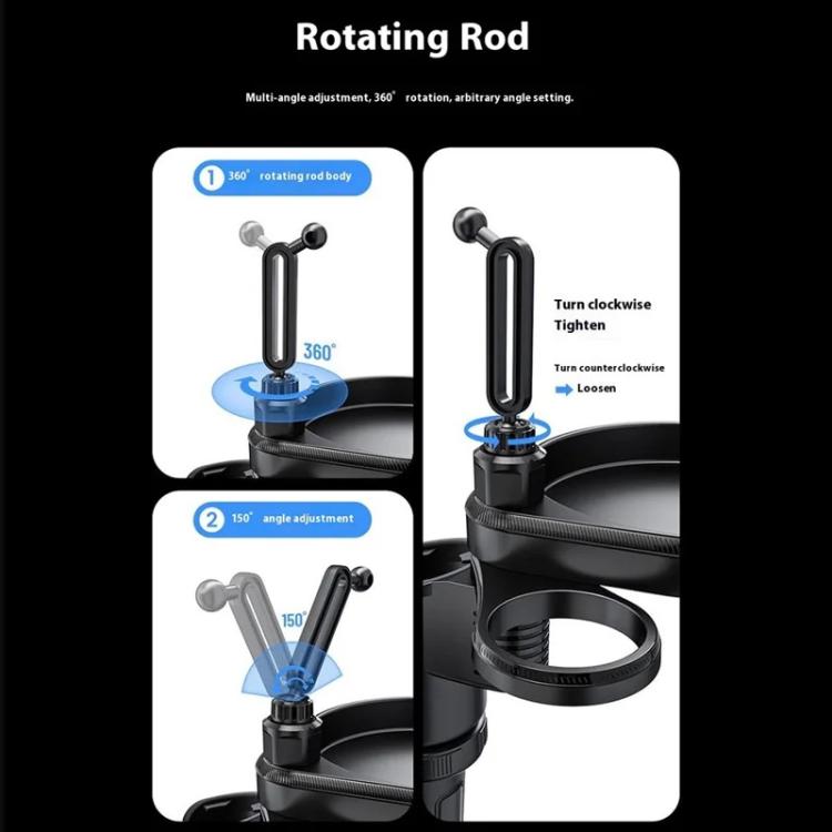 CP242F 15W Fast Charging Wireless Charger Car Cup Holder Magnetic Phone Navigation Stand