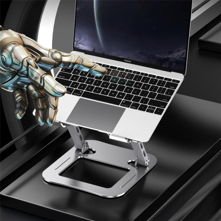 J22 Dissipation Adjustable Height Nano Steel Folding 17.3 Inch Laptop Stand Metal Base