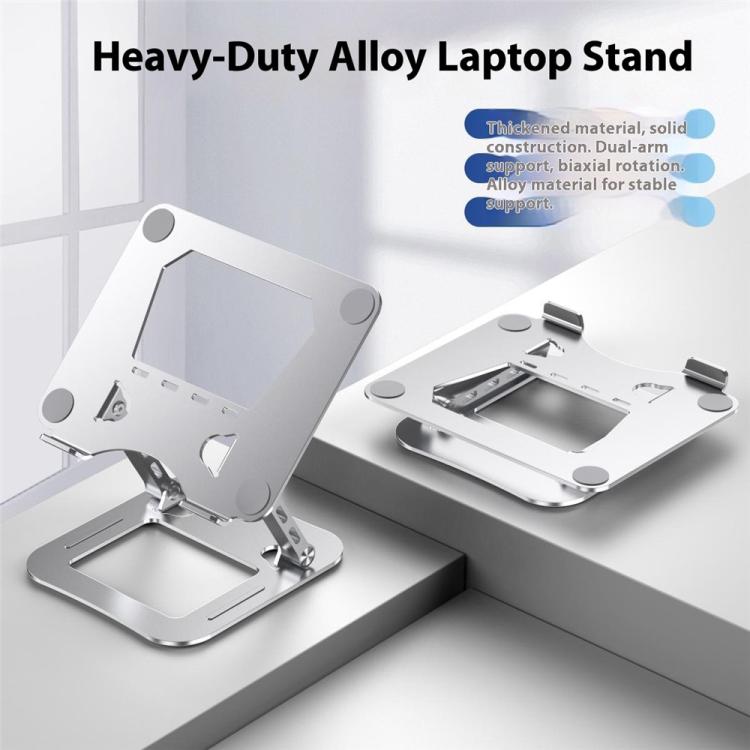 J22 Dissipation Adjustable Height Nano Steel Folding 17.3 Inch Laptop Stand Metal Base