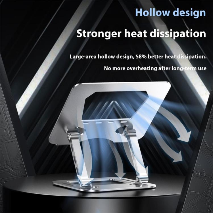 J22 Dissipation Adjustable Height Nano Steel Folding 17.3 Inch Laptop Stand Metal Base