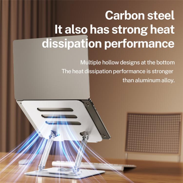 J61 Height Adjustable Rotating Foldable Carbon Steel Desktop 12-17.3 inch Tablets Laptop Stand