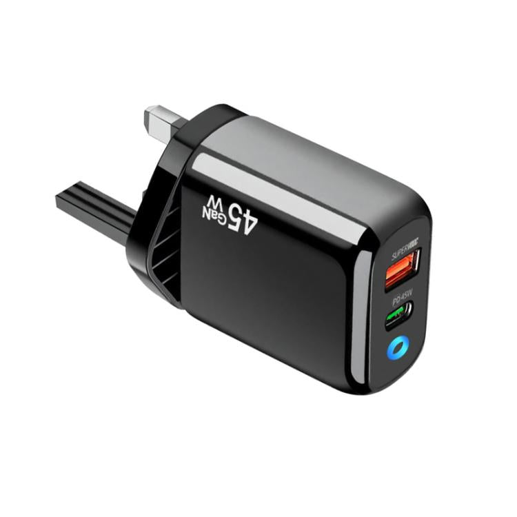 GaN 45W PD3.0 + QC3.0 Fully Compatible Protocol Charger for Laptops / Tablets, UK Plug